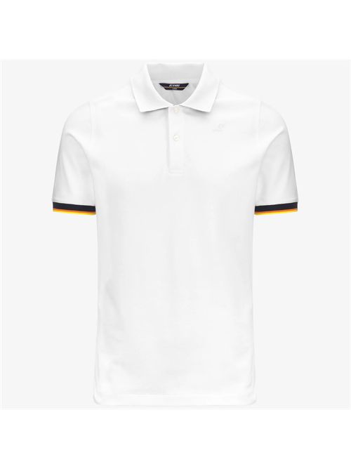 Polo uomo in cotone colore bianco K-WAY | VINCENT K1125BW001